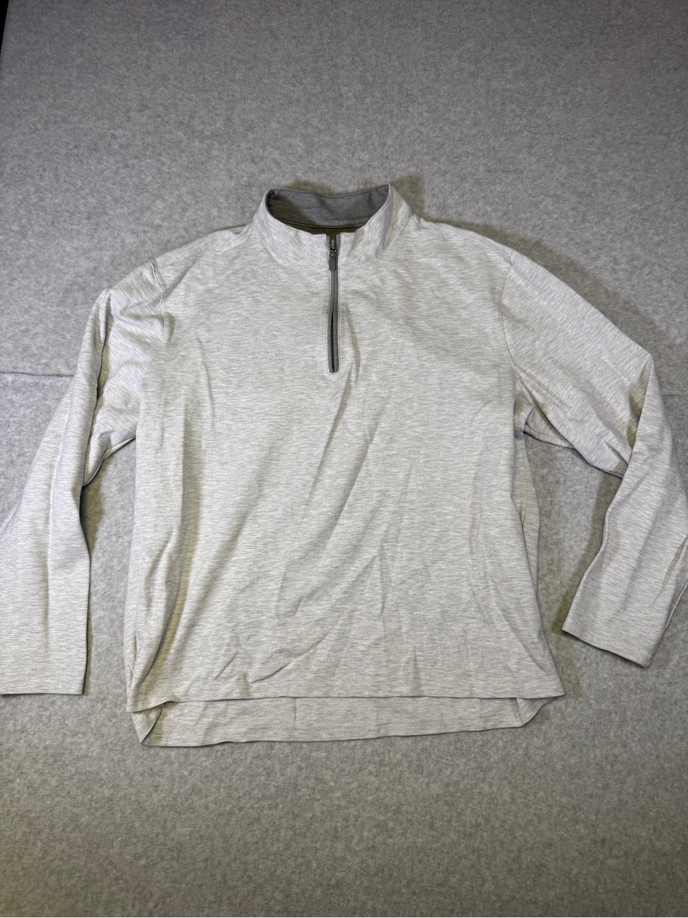 Mizzen+Main Light Gray Half-Zip Shirt Jacket